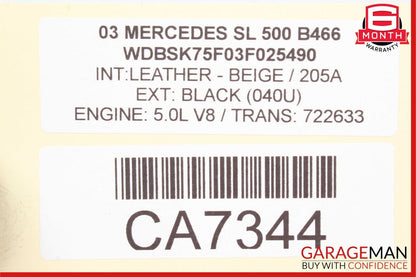 03-06 Mercedes R230 SL500 SL65 Front Left Side RWD Spindle Knuckle Hub Bearing