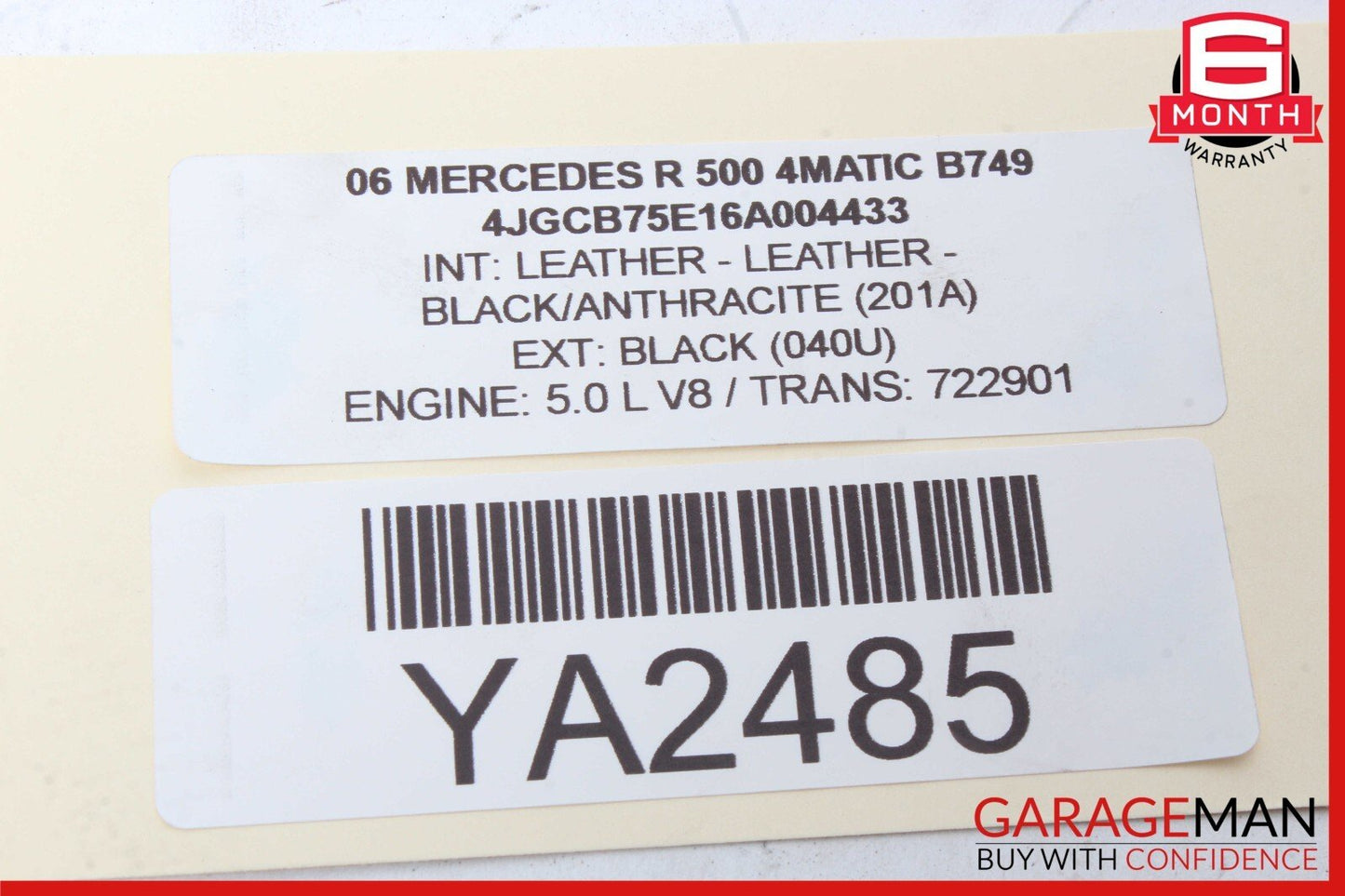 06-10 Mercedes W251 R500 R320 Left Driver Side Tail Light Lamp 2518201564 OEM
