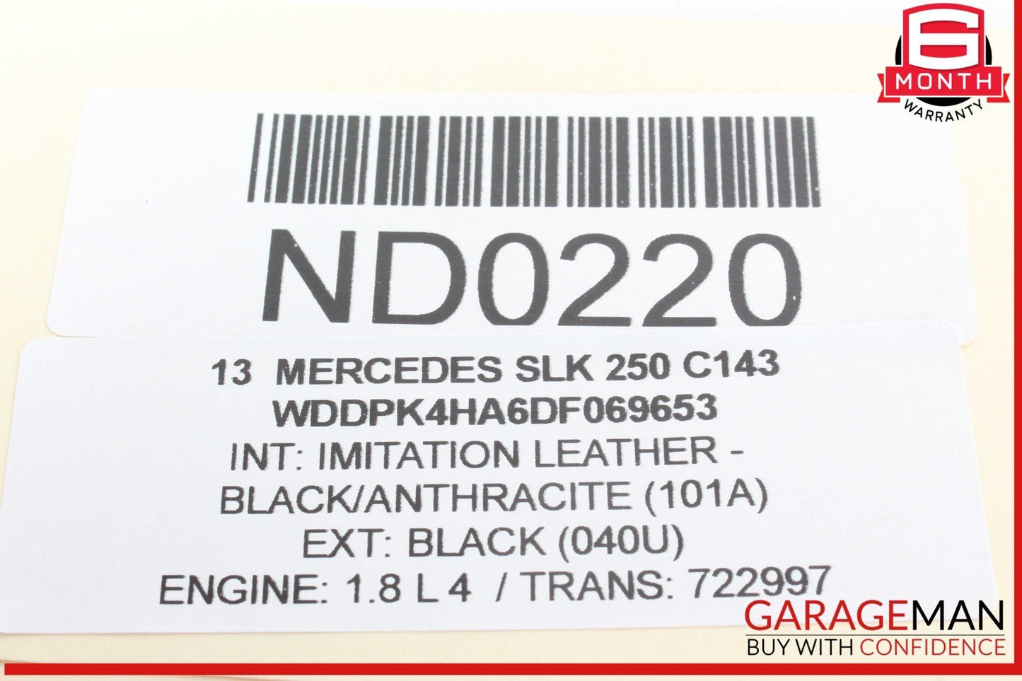 08-17 Mercedes R172 SLK250 E350 Trunk Lid Latch Lock Actuator 2047500261 OEM