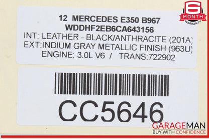 10-13 Mercedes W212 E350 E550 Front Left Driver Side Interior Door Panel OEM