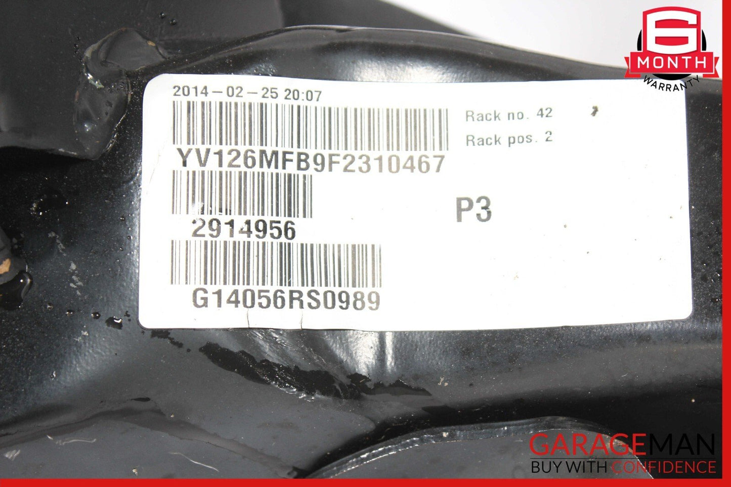 12-18 Volvo S60 V60 Rear Subframe Sub K Frame Crossmember w/o Sport Package