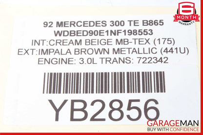 86-93 Mercede W124 300E 300SEL Rear Side Exhaust Manifold Header Set of 2 Pc OEM