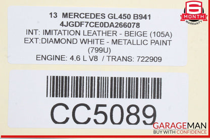 12-19 Mercedes X166 GL450 GL550 Front Right Passenger Side Door Shell OEM