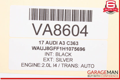 15-20 Audi A3 S3 RS3 Rear Left Driver Side Exterior Door Handle Silver OEM