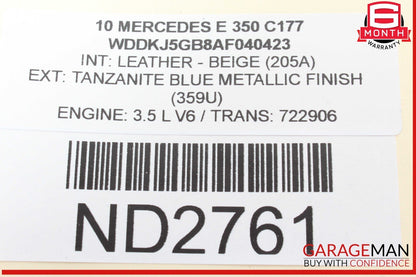 08-17 Mercedes W207 E350 C300 Trunk Lid Latch Lock Actuator 2047500261 OEM