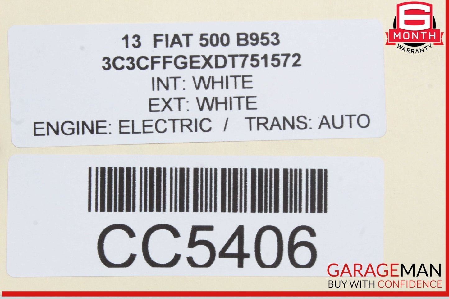 12-19 Fiat 500 Front Hood Bonnet Cover Panel OEM