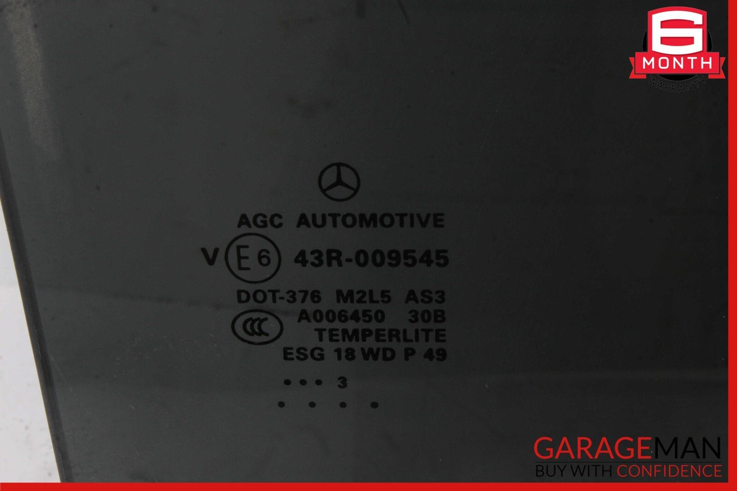 13-19 Mercedes X166 GL450 GLS550 Rear Right Side Door Window Glass Tinted OEM