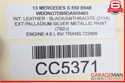 10-13 Mercedes W221 S550 CL63 Power Steering Rack and Pinion 2214603900 RWD OEM