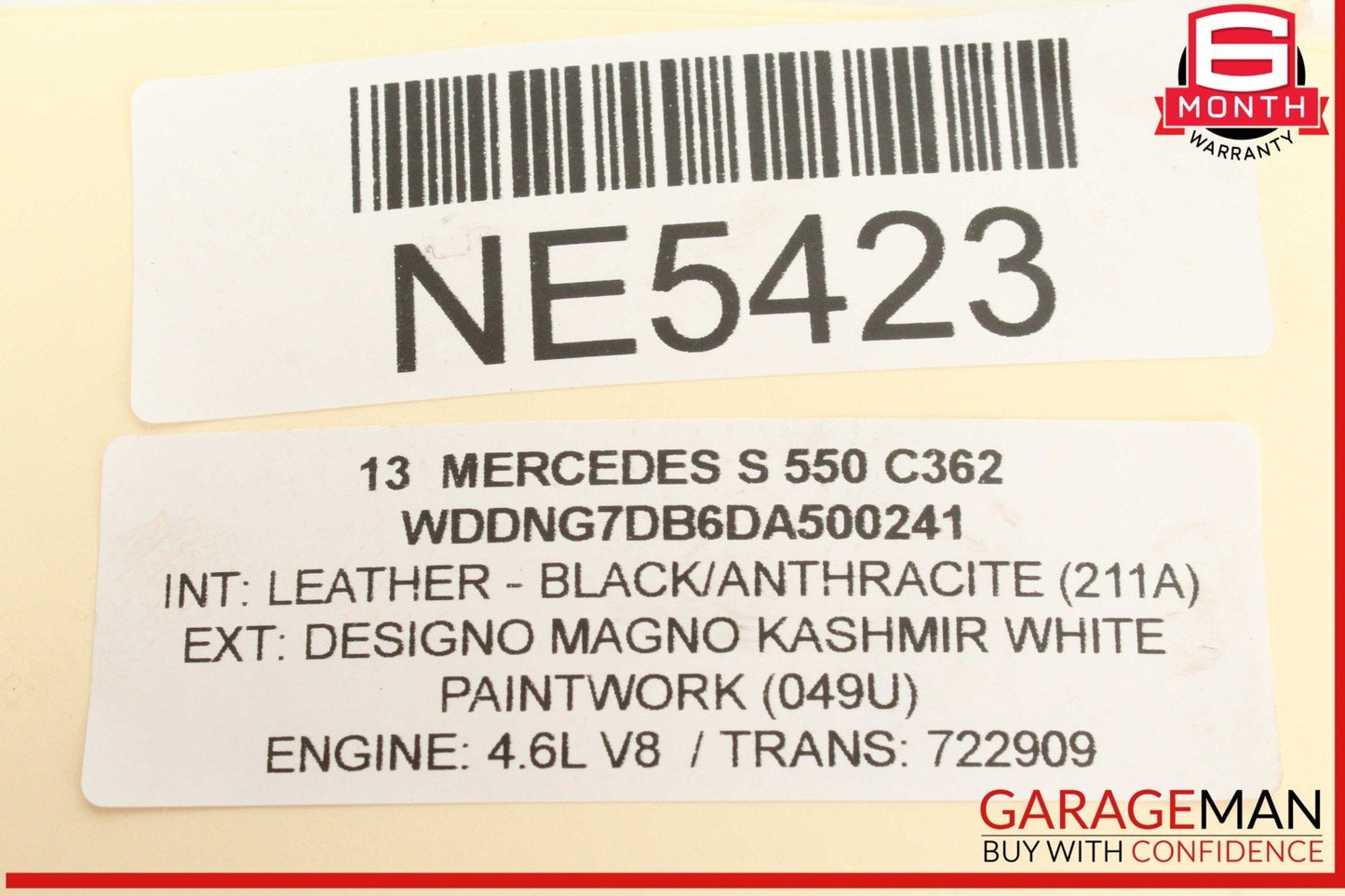 11-18 Mercedes W221 S550 GL550 CL550 High Pressure Fuel Pump Line Set OEM