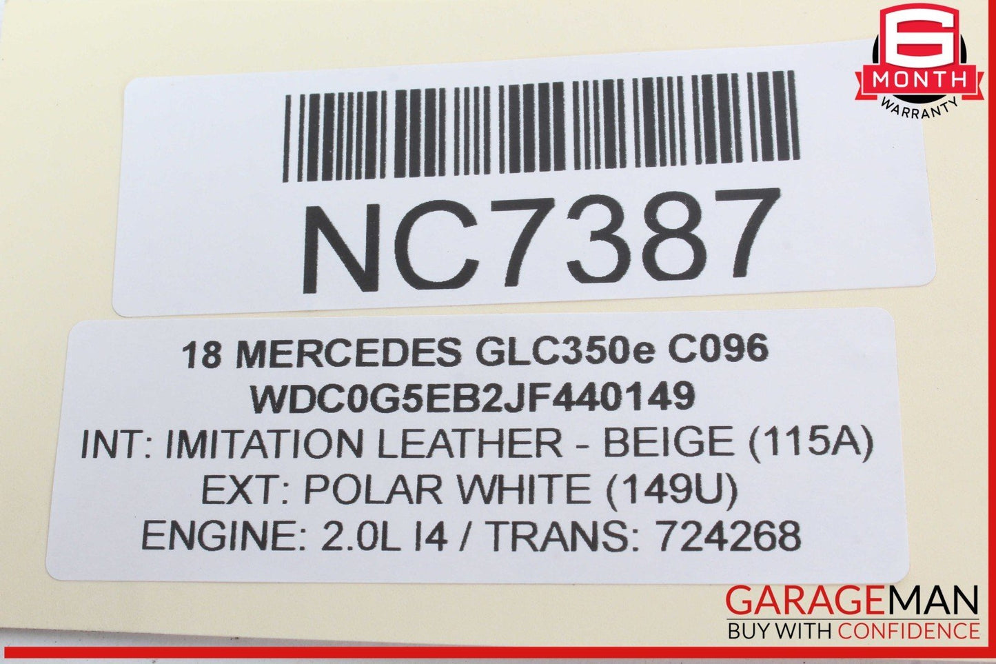 18-20 Mercedes X253 GLC350e Rear Center Console AC Air Vent Trim Beige OEM