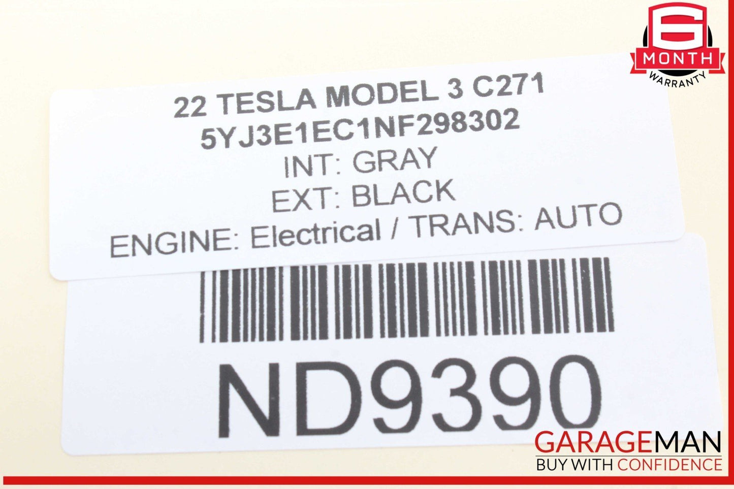 17-23 Tesla Model 3 Rear Left Driver Side Inner Tail Light Lamp LED OEM