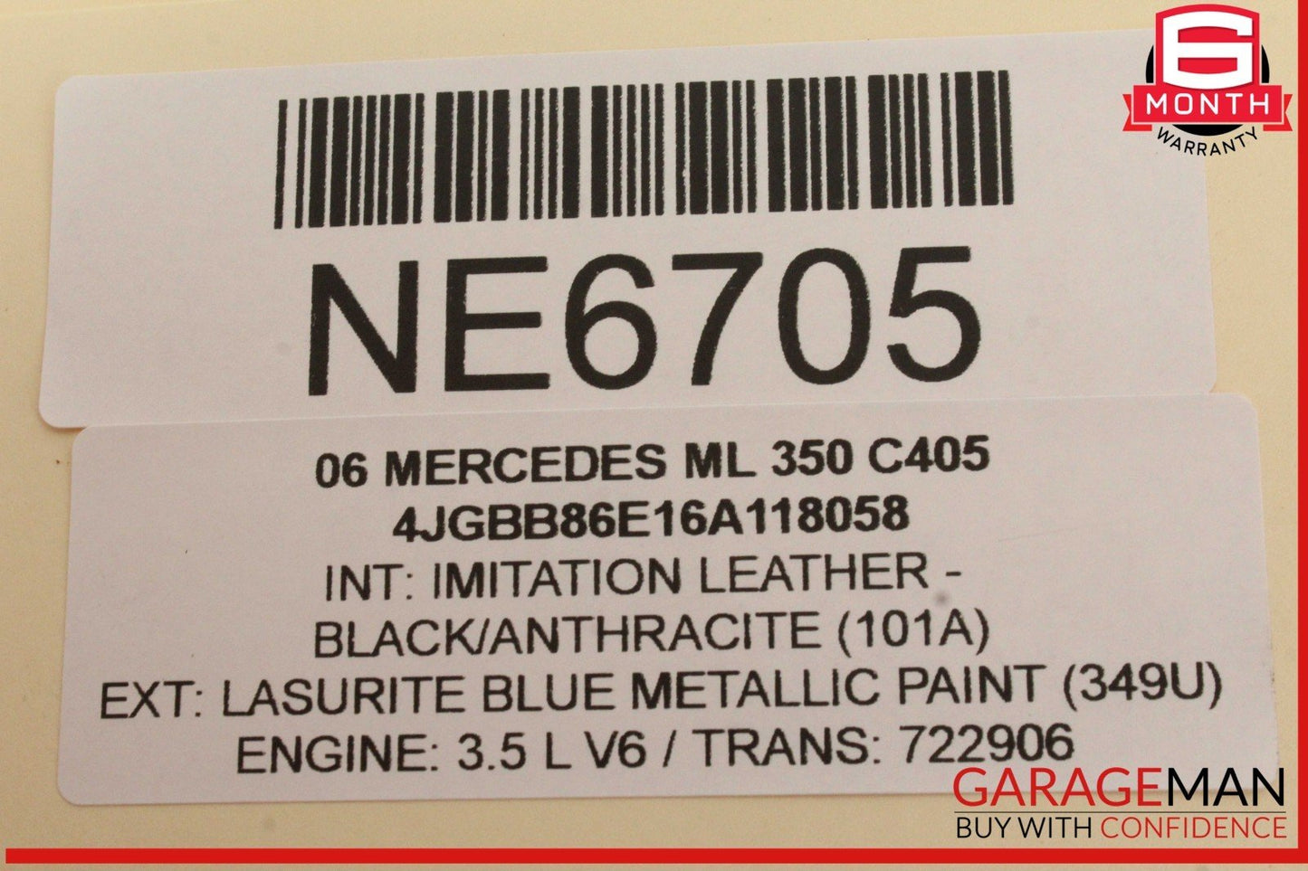 06-13 Mercedes W164 ML350 Front Right Passenger Side Window Regulator Motor OEM