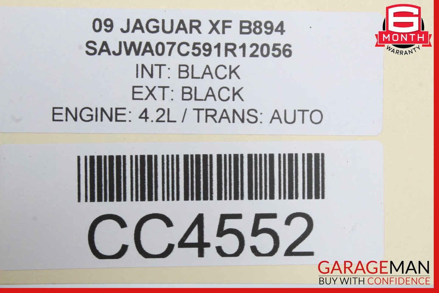 09-11 Jaguar XF Front Right Upper Top Seat Cushion OEM