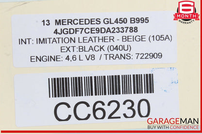 12-19 Mercedes X166 GL450 ML350 GL550 Window Regulator Panel Front Right OEM