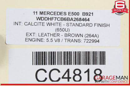 10-16 Mercedes W212 E500 E350 Sedan Rear Right Side Door Shell Assembly OEM