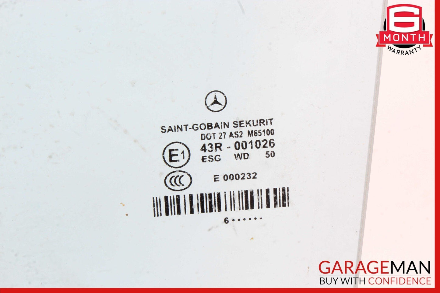 06-11 Mercedes W219 CLS550 CLS63 AMG Rear Left Side Door Window Glass Clear OEM