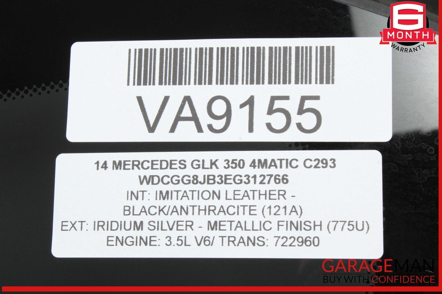 10-15 Mercedes X204 GLK350 4MATIC Rear Left Driver Side Quarter Window Glass OEM