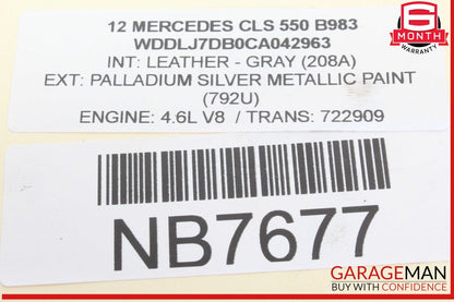 11-20 Mercedes W218 CL550 S550 Left Side Air Intake Hose Duct Pipe OEM