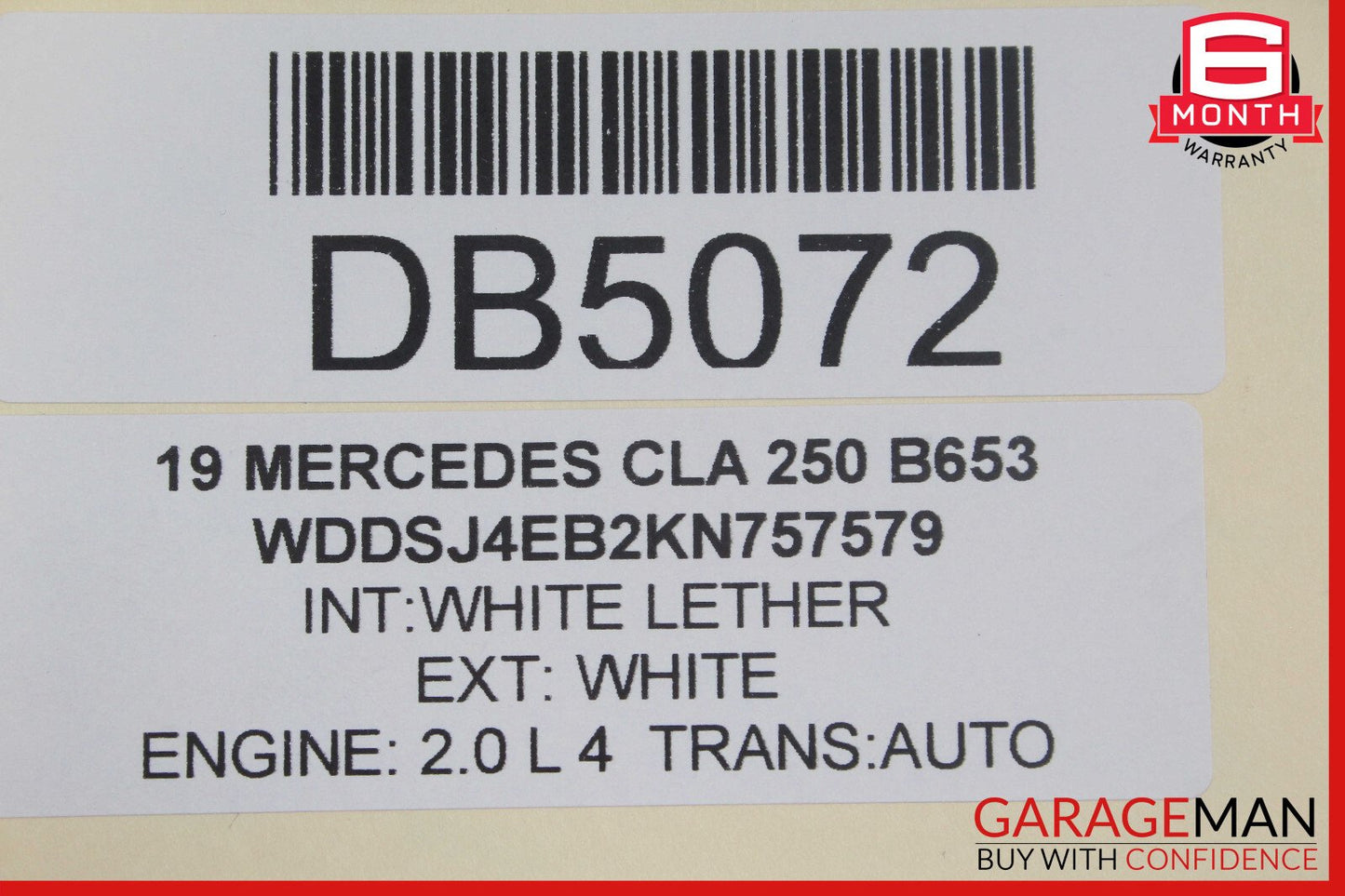 14-20 Mercedes W117 CLA250 Front Right Side Top Upper Seat Cushion Cover OEM