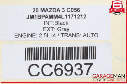 19-23 Mazda 3 Front Right Passenger Side Door Trim Panel Black OEM