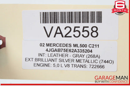 98-05 Mercedes W163 ML500 Front Top Upper Radiator Support Bracket Tie Bar OEM