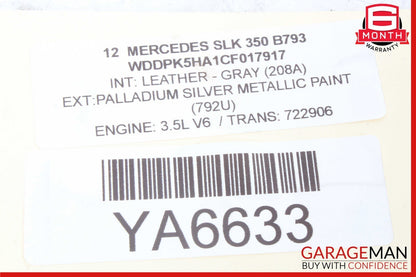 12-20 Mercedes R172 SLK350 Convertible Top Right C Pillar Brace Support OEM