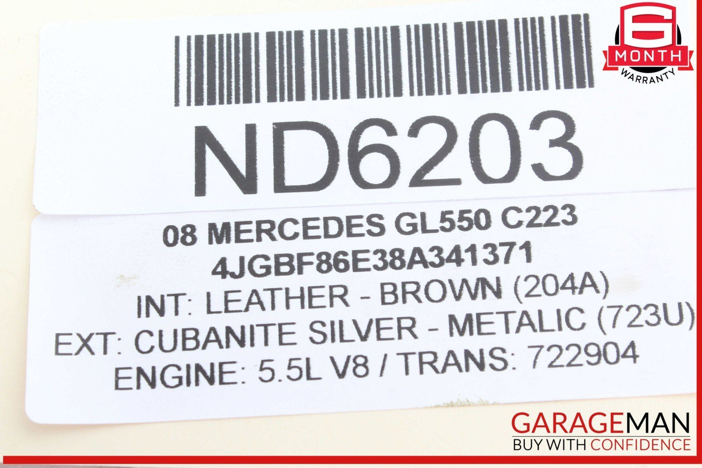 07-12 Mercedes X164 GL550 GL320 GL350 Front Lower Radiator Support Bracket OEM