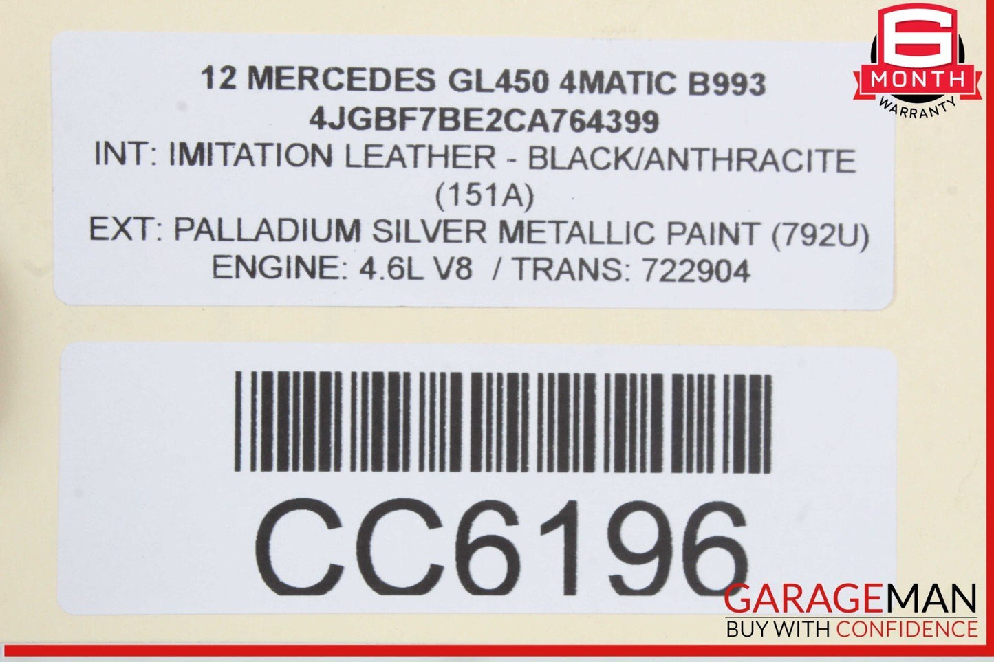 06-12 Mercedes X164 GL450 ML500 Front Engine Sub Frame Crossmember Cradle OEM