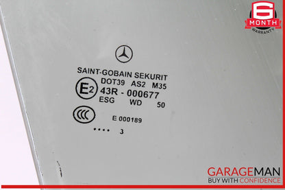 12-18 Mercedes W218 CLS550 Front Right Passenger Side Door Window Glass OEM