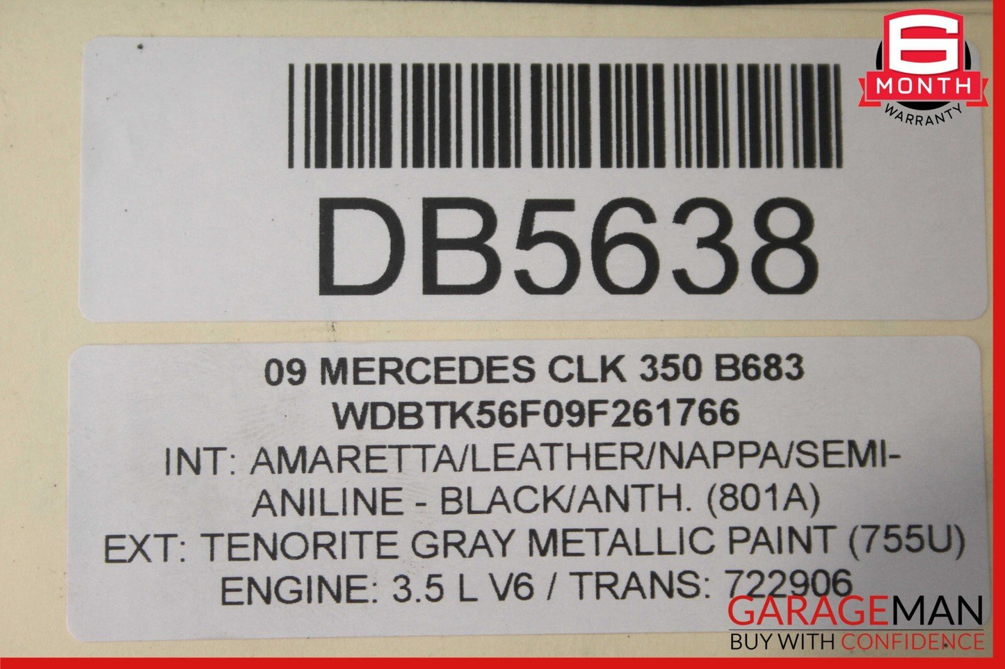 07-09 Mercedes W209 CLK350 CLK550 CLK63 AMG Fuel Gas Tank Reservoir Assembly OEM