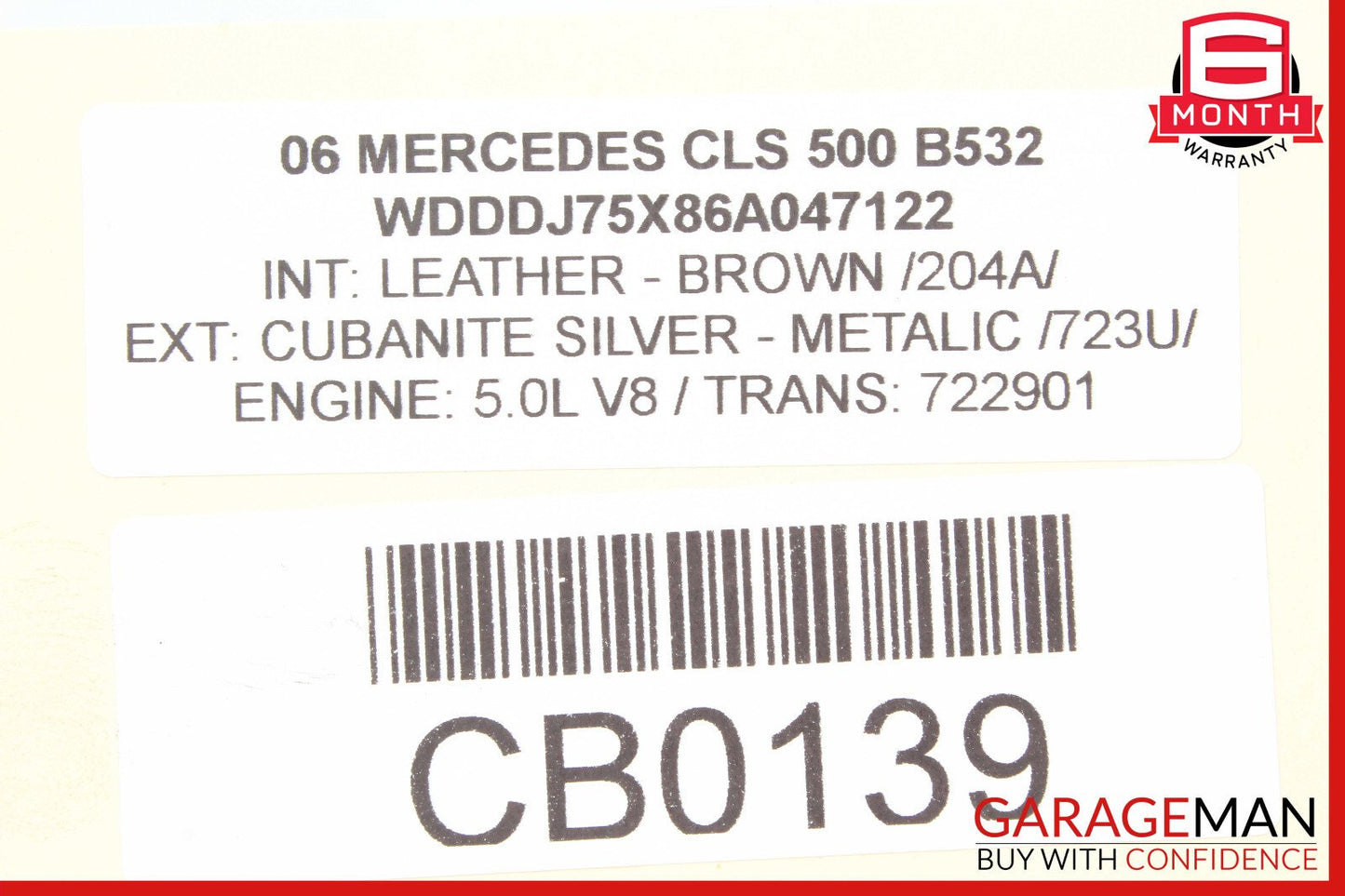 06-11 Mercedes W219 CLS500 E350 Rear Left & Right Brake Caliper Calipers Set
