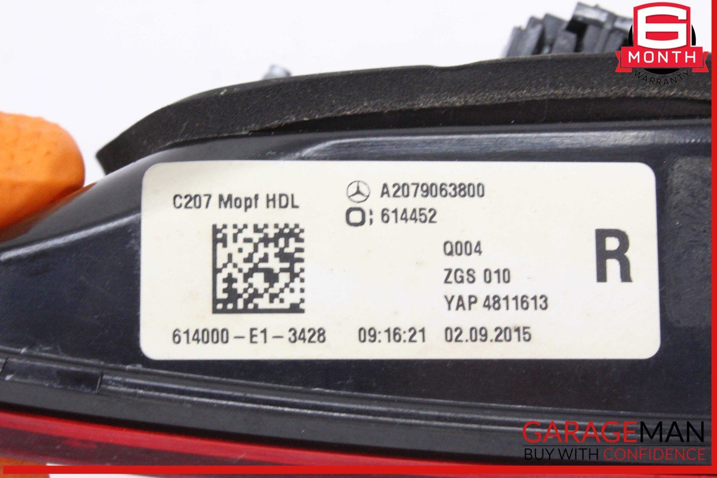 14-17 Mercedes W207 E400 E350 Rear Right Side Inner Tail Light Lamp OEM