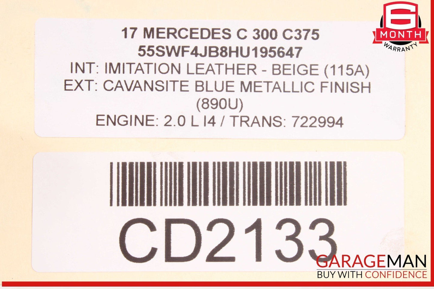 15-20 Mercedes W205 C300 RWD Rear Differential Diff Axle Carrier Assembly OEM