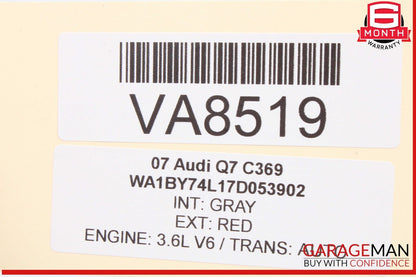 07-15 Audi Q7 Front Right Passenger Side Window Regulator 4L0837462A OEM