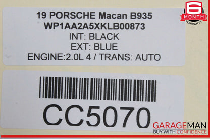 15-24 Porsche Macan 95B Front Left Driver Side Seat Lower Bottom Cushion OEM