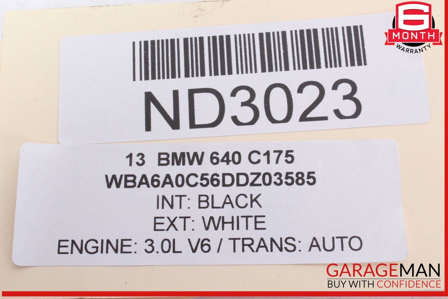 12-18 BMW 640i Rear Right Passenger Side Lower Suspension Control Arm 6794876