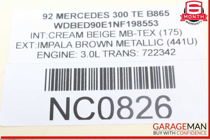 88-93 Mercedes W124 300TE Left & Right Trunk Luggage Shock Lift Cylinder Set OEM
