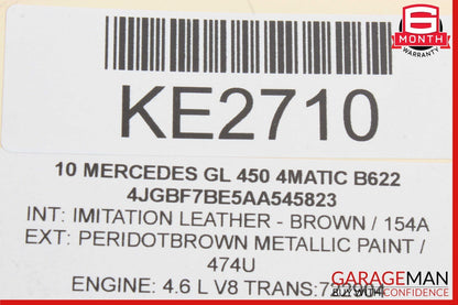 06-12 Mercedes GL450 ML350 Front Upper Radiator Core Tie Bar Support Bracket Bar