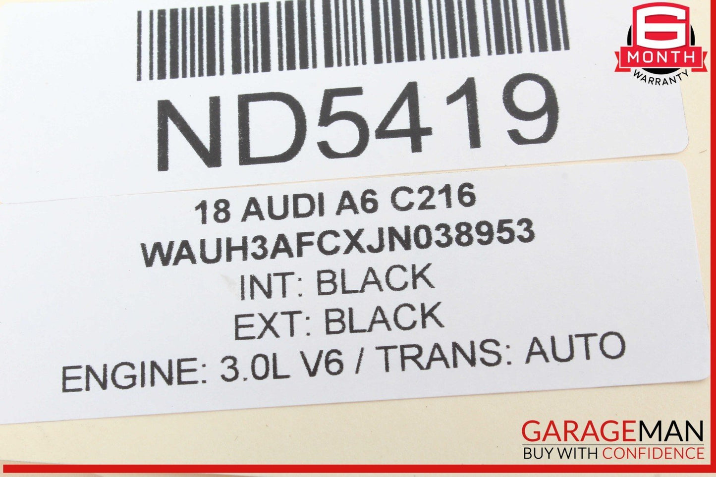 16-18 Audi A6 Rear Right Passenger Side Outer Tail Light LED Lamp 4G5945096D OEM