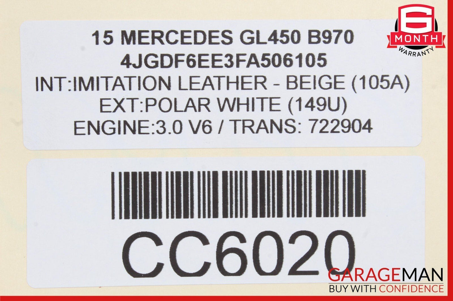13-19 Mercedes X166 GL450 GL550 Front Right Lower Bottom Seat Cushion OEM