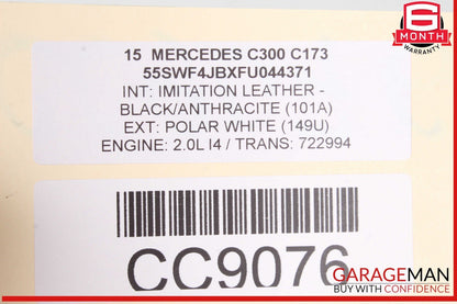 15-20 Mercedes W204 C300 Rear Sway Stabilizer Bar 2053260165 OEM