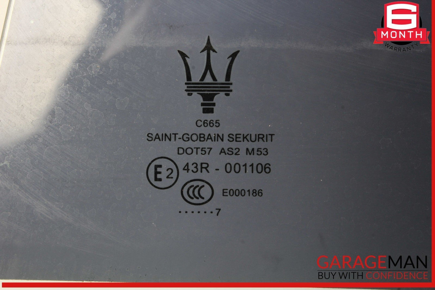 14-22 Maserati Ghibli M157 Rear Left Driver Side Door Window Glass OEM