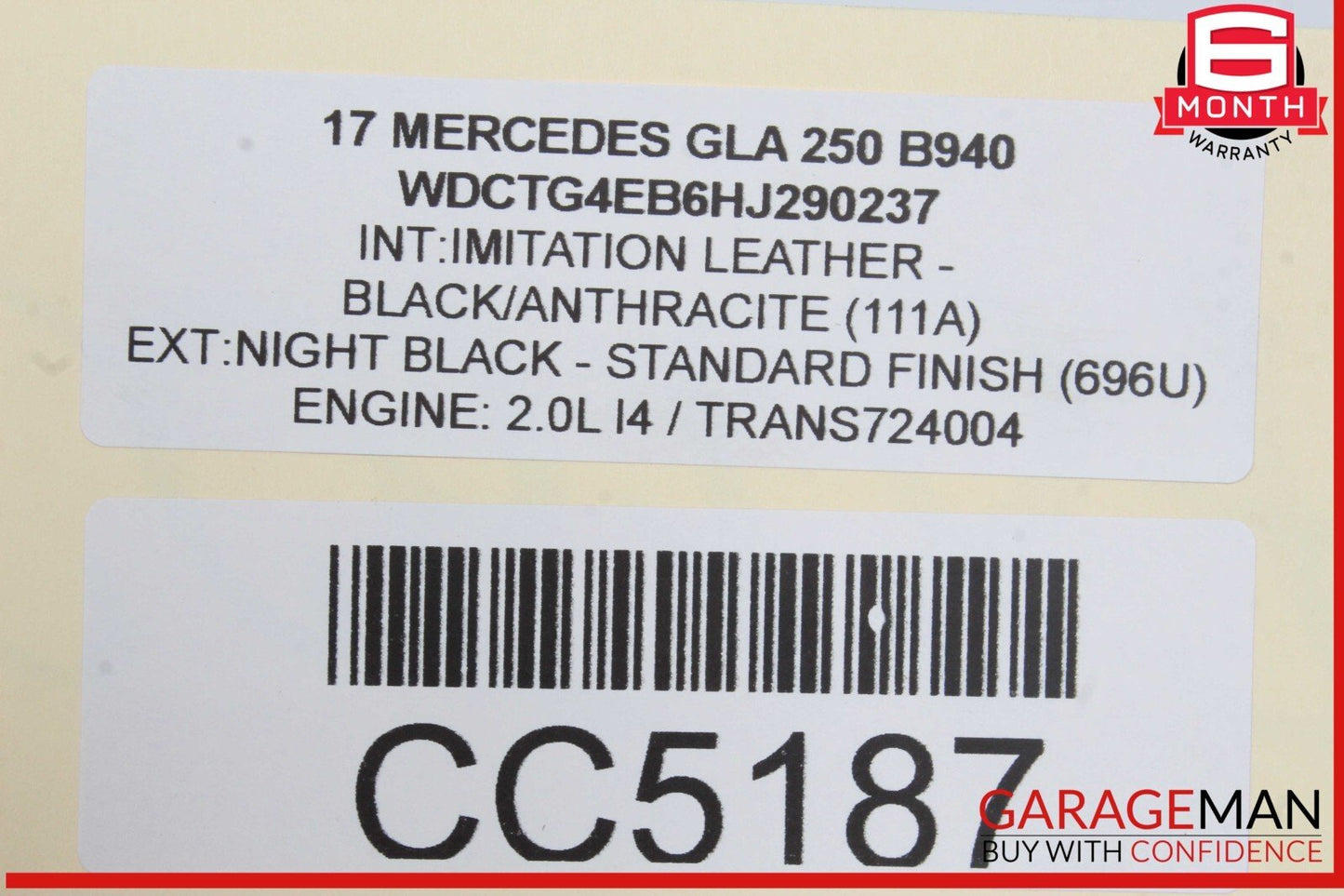 15-20 Mercedes X156 GLA250 Seat Cushion Top Upper Front Left Side OEM