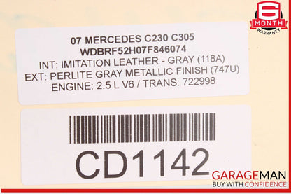 01-07 Mercedes W203 C230 Front Radiator Support Reinforcement Bar Assembly OEM