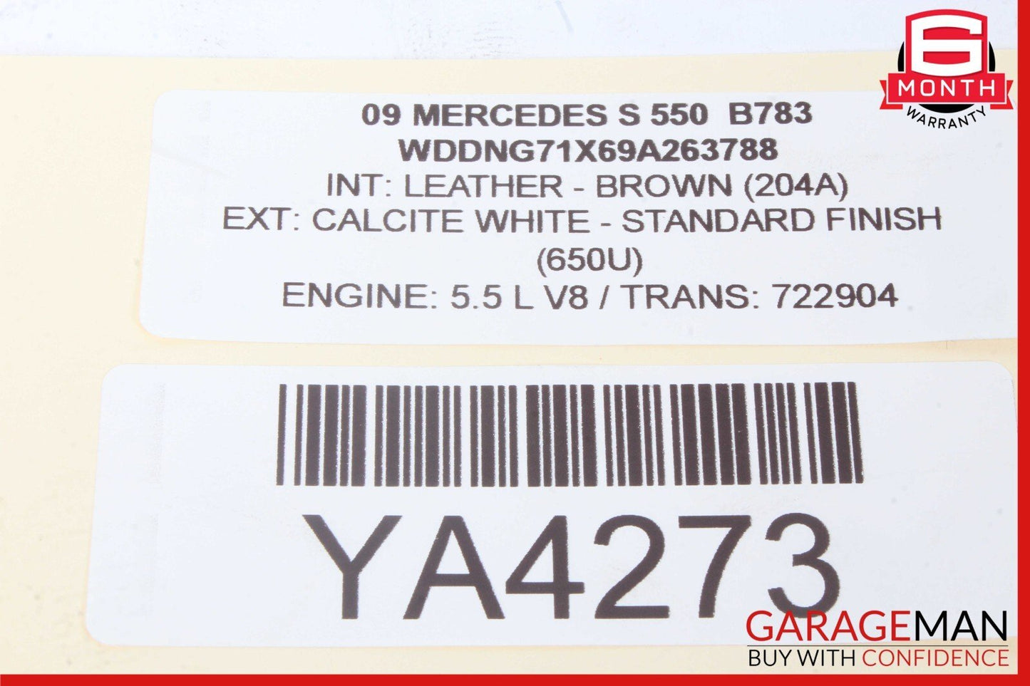 07-09 Mercedes W221 S550 S63 AMG Ashtray Ash Tray Tray Lighter Compartment Brown