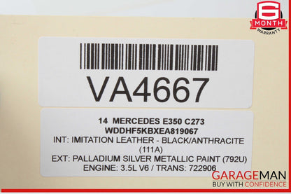 14-16 Mercedes W212 E350 E550 Rear Left Side Exterior Door Handle Keyless Go OEM