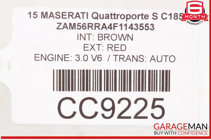 14-17 Maserati Quattroporte M156 Rear Bumper Cover Red OEM
