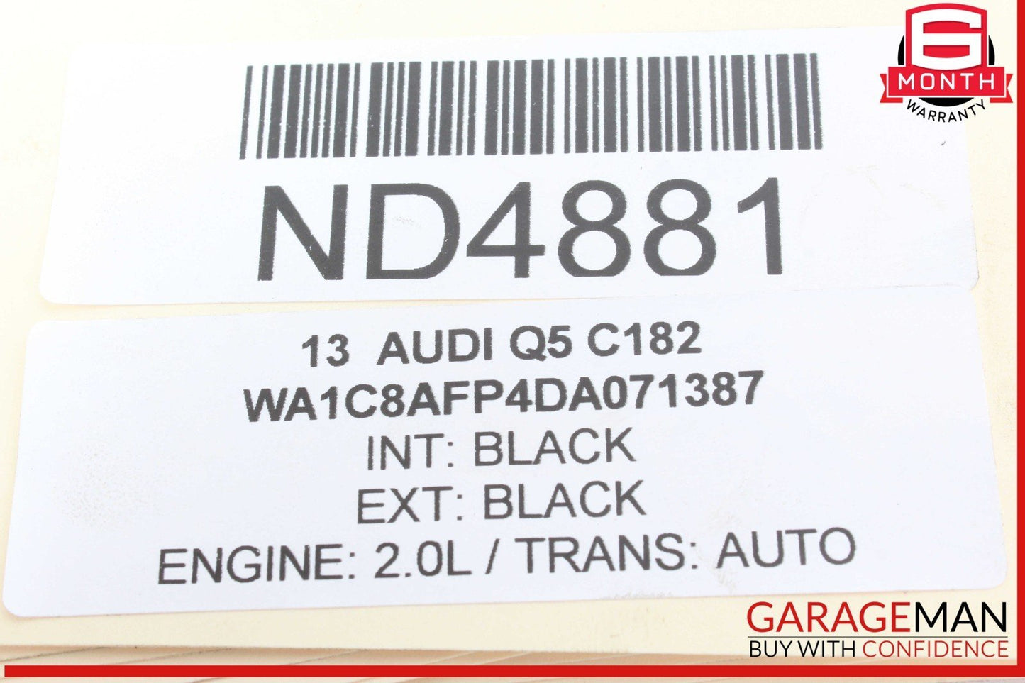 13-17 Audi Q5 Engine Turbocharger Turbo Charger 06H145713D OEM