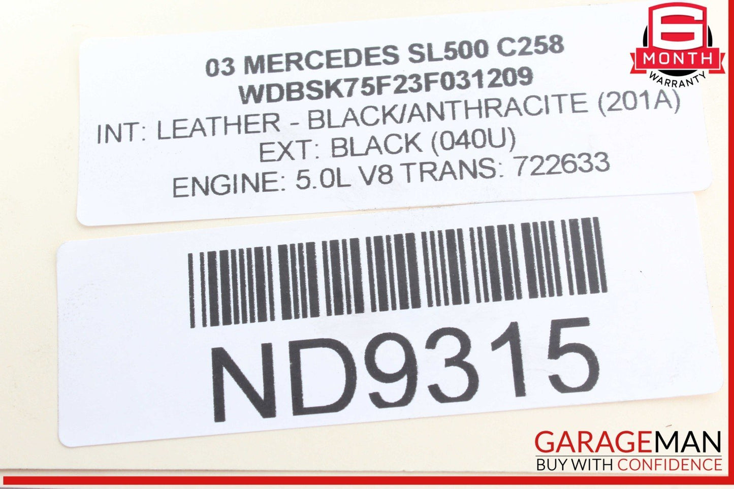 03-06 Mercedes R230 SL500 SL55 Front ABC Hydraulic Strut Shock Hose Line OEM