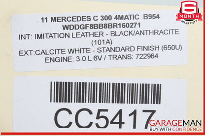 08-11 Mercedes W204 C300 4Matic 3.0L V6 Engine Motor Block Assembly OEM 181k